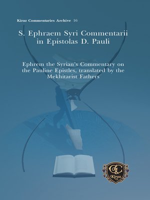 cover image of S. Ephraem Syri Commentarii in Epistolas D. Pauli